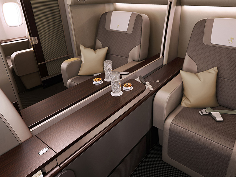 A Suite experience with a 82” Length | Large 24” x 24.5” Bi-Fold Table